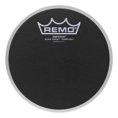 Peau de tambour ténor Remo - Emperor Black Suede Crimplock, 6