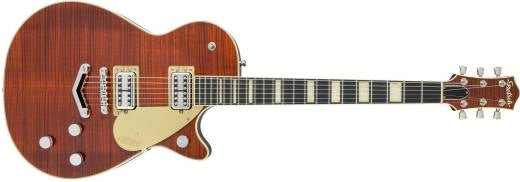 Guitares Gretsch - G6228FM Players Edition Duo Jet Single Cutaway avec V Stoptail - Teinture Bourbon