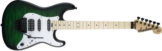 Jackson Guitars - Guitare électrique Signature USA Adrian Smith San Dimas - Transparent Green Burst