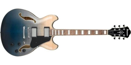 Ibanez - AS73FM Artcore Semi-Hollow Guitar - Transparent Indigo Fade