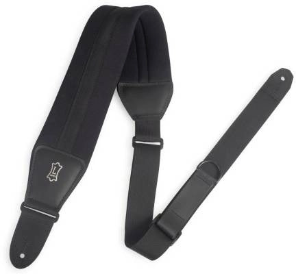 Levys - 3.25 Neoprene Right Height Guitar Strap - Black
