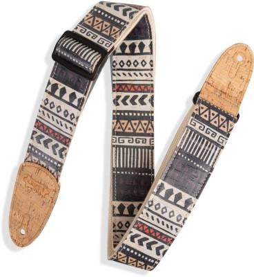 Levys - 2 Natural Cork Guitar Strap - Zanzibar