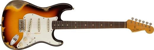 Fender - Stratocaster Heavy Relic 1959 - Chocolat vieilli délavé, Sunburst 3 couleurs