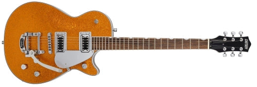 Guitares Gretsch - G5230T Electromatic Sparkle Jet FT Single-Cut avec Bigsby, touche en laurier - Gold Sparkle