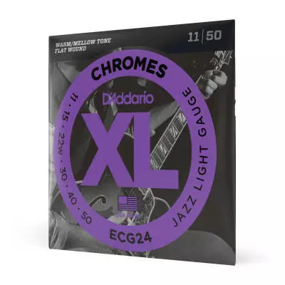 D'Addario - ECG24 - Chromes à filet plat JAZZ LIGHT 11-50