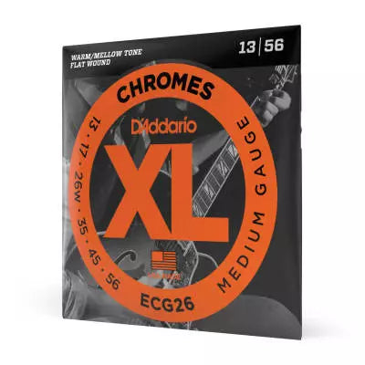 D'Addario - ECG26 Chromes à filet plat MEDIUM 13-56