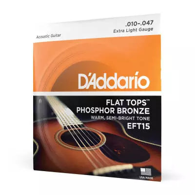 DAddario - EFT15 - Flat Tops Bronze phosphoreux extra clair 10-47
