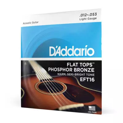DAddario - EFT16 - Flat Tops Bronze phosphoreux Normal Light 12-53