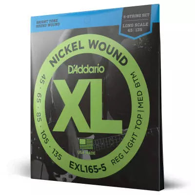 DAddario - EXL165-5 - Basse Daddario XL Nckl Long Scale 5 cordes 45-13