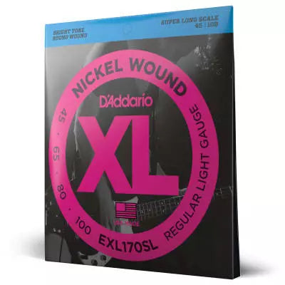 DAddario - EXL170SL - Filetage rond nickelé, diapason super long 45-100