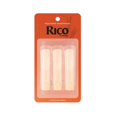 Anches de saxophone baryton RICO de D'Addario, force 2,5, paquet de 3