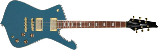 Guitare électrique Ibanez Iceman avec housse - Bleu antique métallisé