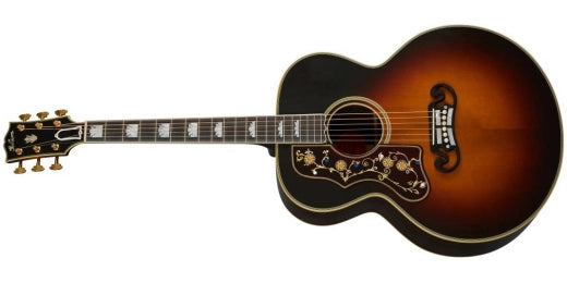 Gibson - Guitare acoustique SJ-200 d'avant-guerre en palissandre avec étui rigide - Vintage Sunburst (gaucher)
