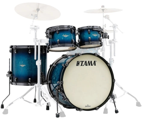 Tama - Starclassic Maple, batterie 4 fûts (22, 10, 12, 16 pouces) avec accastillage noir nickelé - Bleu électrique fondu