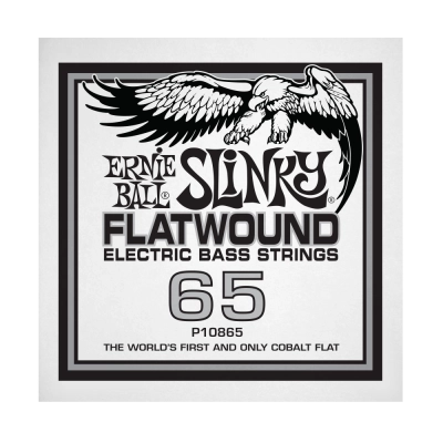 Corde simple pour basse électrique Ernie Ball .065 Slinky Flatwound