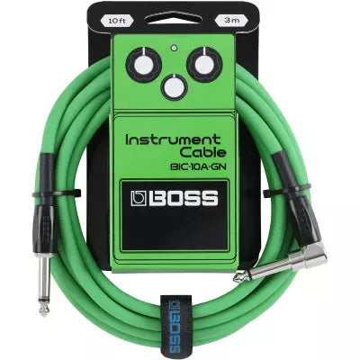 Câble d'instrument BOSS - 10 droit/coudé - Vert