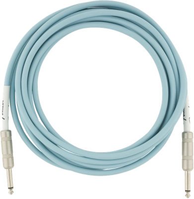 Câble d'instrument Fender - Original Series, 10 pouces, bleu Daphne