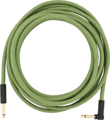 Câble instrument Fender - Festival Pure Hemp 18,6 m, droit/coudé - Vert