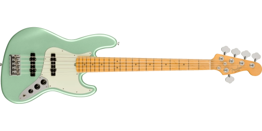 Fender - American Professional II Jazz Bass V, touche en érable - Mystic Surf Green