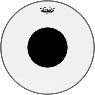 Remo - Tête de frappe transparente Controlled Sound avec point supérieur - 16