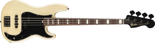 Fender - Basse de précision Duff McKagan Deluxe, touche en palissandre, avec housse - White Pearl