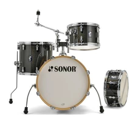 Sonor - AQX Jazz Kit de fûts 4 pièces (18, 12, 14, SD) - Noir Minuit Pailleté