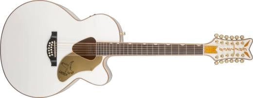 Guitares Gretsch - G5022CWFE-12 Rancher Falcon Jumbo, guitare électrique 12 cordes à pan coupé, touche palissandre, blanche