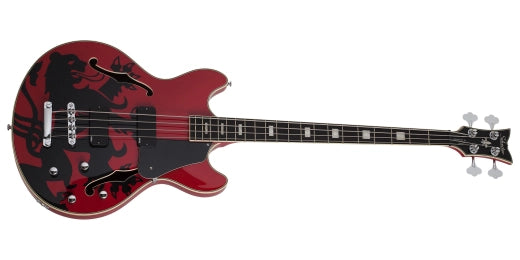 Schecter - Simon Gallup Corsair Bass - Red/Black