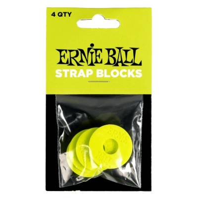 Ernie Ball - Blocs de sangle, lot de 4 - Verts