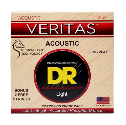 DR Strings - Cordes pour guitare acoustique Veritas Coated Core - 12-54