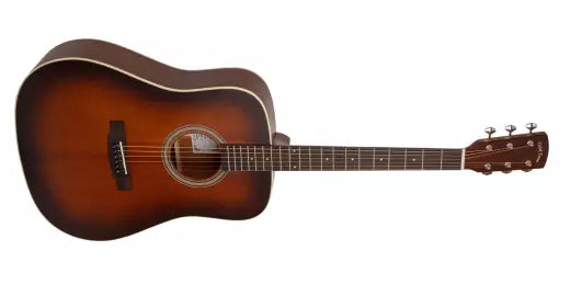 Guitare acoustique/électrique en bois massif Gold Tone - The Dread avec housse - Satin Burst