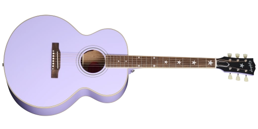 Epiphone - J-180 LS Acoustic/Electric Guitar with Hardshell Case - Lavender
