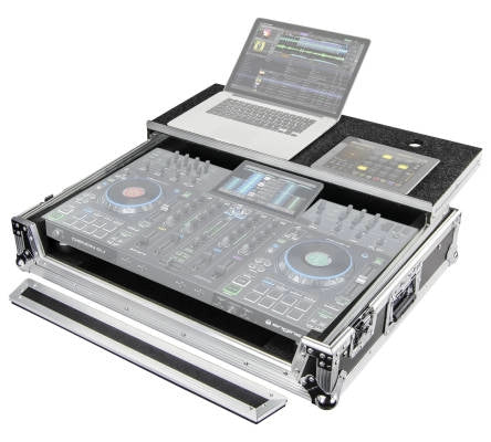Odyssey - Flight-case pour Denon Prime 4 avec plateforme Glide