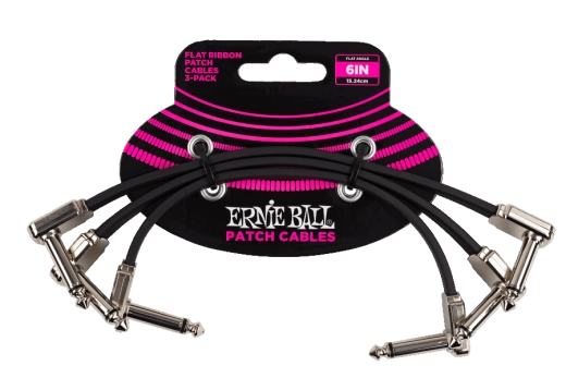 Câble plat Ernie Ball - 6 fils - Lot de 3