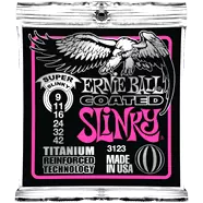 Ernie Ball - Super Slinky électrique en titane revêtu - 9-42