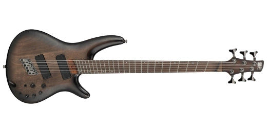 Ibanez - SR Bass Workshop Basse électrique 6 cordes - Noir teinté Burst Low Gloss