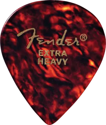 Fender - 551 Shape Celluloid Picks 12 Pack, Extra Heavy - Tortoiseshell