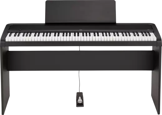 Korg - B2+ Digital Piano with Stand and Pedal - Black