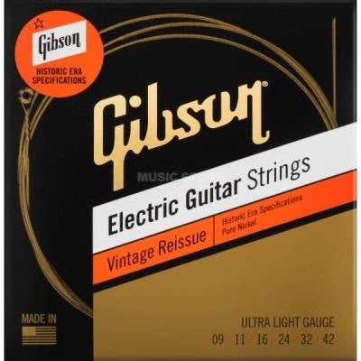 Gibson - Vintage Reissue Electric Guitar Strings - Ultra Light 9-42