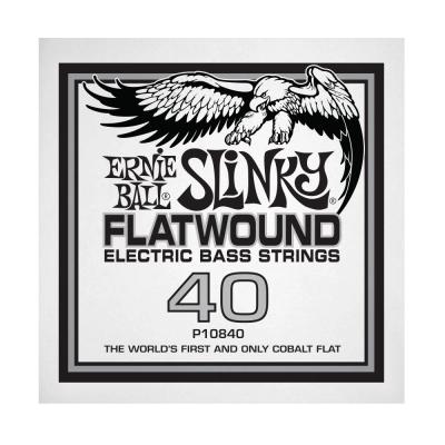 Corde simple pour basse électrique Ernie Ball .040 Slinky Flatwound