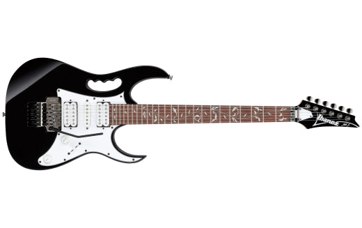 Ibanez - Guitare électrique Signature JEM Junior Steve Vai avec incrustations de vigne - Noir