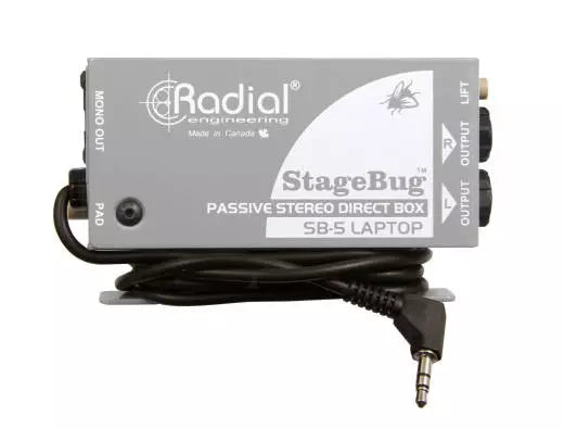 Radial - StageBug SB-5 DI stéréo compacte pour ordinateur portable pour ordinateurs