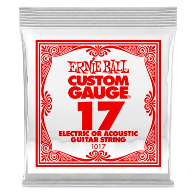 Corde simple en acier pour guitare électrique ou acoustique Ernie Ball - 0,017