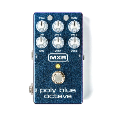 MXR - Pédale d'octave Poly Blue avec fuzz et modulation