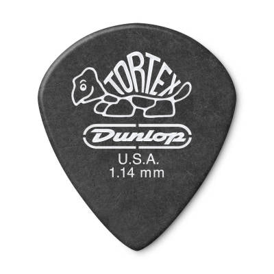 Dunlop - Tortex Pitch Black Jazz III Guitar Picks (12 Pack) - 1.14mm