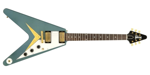 Gibson Custom Shop - Korina Flying V VOS 1958 - Bleu Pelham
