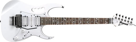 Guitare électrique Ibanez JEM Junior Signature Steve Vai avec incrustations de vigne - Blanc