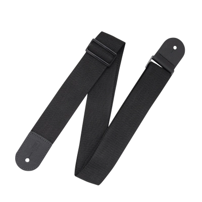 Sangle de guitare réglable Levys - 2 en polypropylène avec extrémités métalliques - Noire