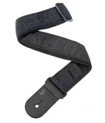 D'Addario - Sangle de guitare en nylon tissé - Satin noir
