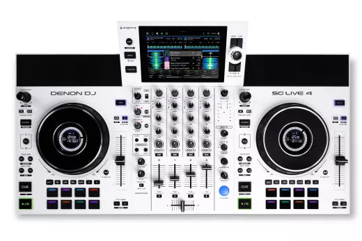 Denon - SC LIVE 4 4-Channel Standalone DJ Controller with 7 Screen - White